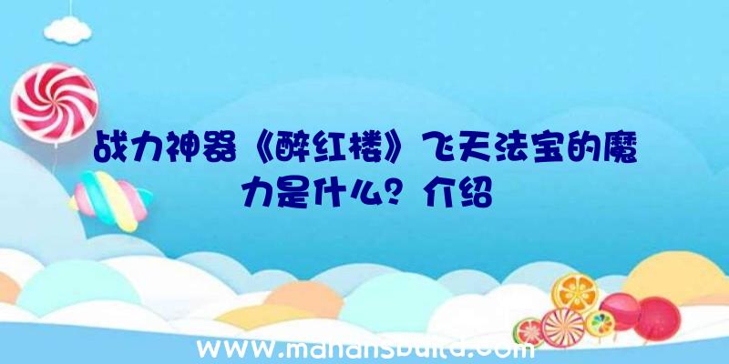 战力神器《醉红楼》飞天法宝的魔力是什么？介绍