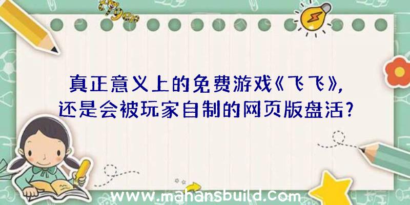 真正意义上的免费游戏《飞飞》,还是会被玩家自制的网页版盘活？