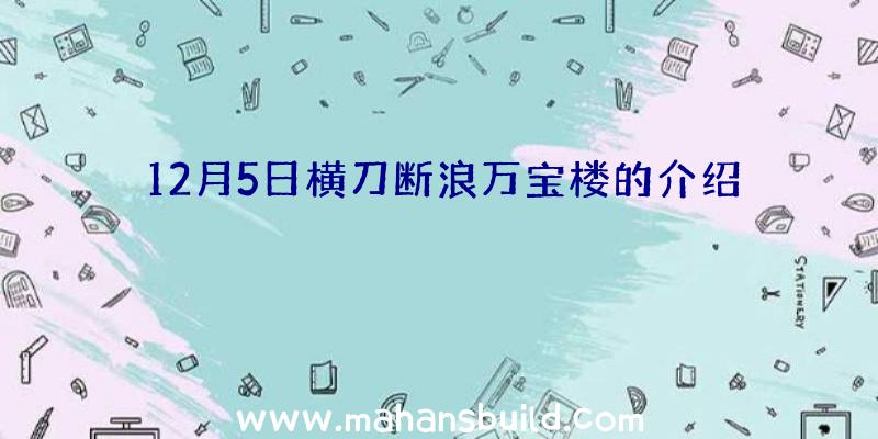 12月5日横刀断浪万宝楼的介绍