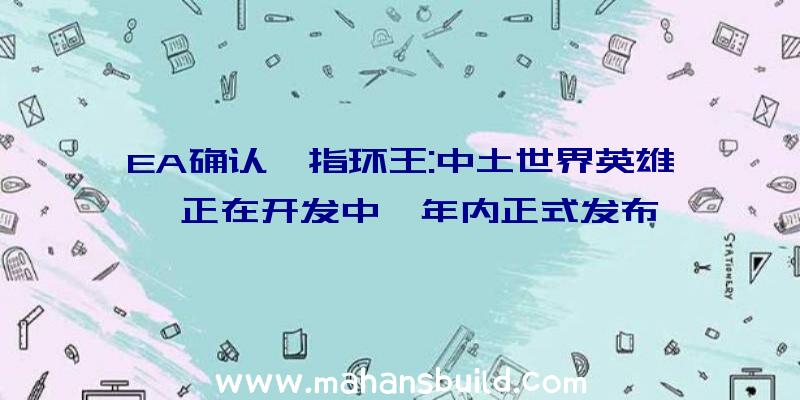 EA确认《指环王:中土世界英雄》正在开发中,年内正式发布