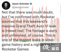 彭博社:已向R星核实 《GTA6